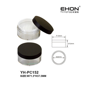 Wholesale White 30g Makeup <b>Empty</b> Cosmetic Loose Powder <b>Jar</b> ABS Plastic Cap with Transparent Bottle Packaging <b>Jar</b> - Product Image 2