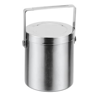 Seau à boissons en argent plaqué avec couvercle et poignée pivotante pour hôtel, bar, seau à glace - Product Image 1