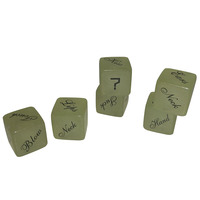 Vente en gros de dés sexuels en acrylique lumineux de 25 mm pour adultes, pour les jeux de nuit amusants en couple