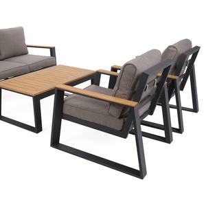 Canapé <span class=keywords><strong>de</strong></span> <span class=keywords><strong>jardin</strong></span> imperméable avec table d'appoint, ensemble <span class=keywords><strong>de</strong></span> conversation pour patio, groupe <span class=keywords><strong>de</strong></span> sièges d'extérieur, ensemble <span class=keywords><strong>de</strong></span> bistrot pour terrasse, canapé en métal pour balcon - Product Image 6