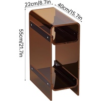 Table d'appoint moderne en acrylique transparent, table de chevet étroite pour chambre à coucher, petite table d'appoint mince
