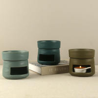 Brûleur d'huile essentielle en céramique moderne et simple de style européen, brûleurs de cire fondue, brûleur de cire en céramique pour huile essentielle