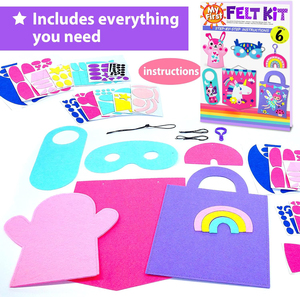 Giocattolo fai da te fatto a mano in feltro per bambini Kit per la prima borsa da cucito facile per le arti e i mestieri della pasta creativa - Product Image 3