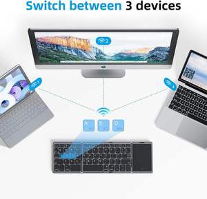 Foldable Keyboard Wireless bluetooth for Z Fold 7 Foldable bluetooth Keyboard with Phone <b>Stand</b> and Long Battery - Product Image 4
