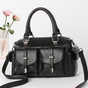 Bolsos de Mano Simples de PU para Mujer, Bolsos Cruzados de Cuero Impermeables para Viajes y Negocios al Aire Libre - Product Image 6