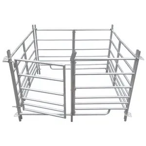 12 ft Portable Heavy Duty Galvanized Metal Round Pen Cattle Corral Livestock Farm Horse Yard Fence Panels