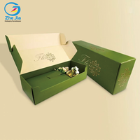 Boîte cadeau personnalisée pour arrangement floral, bouquet de fleurs, emballage de fleurs, boîte cadeau de luxe, boîte en carton ondulé, logo en feuille d'or