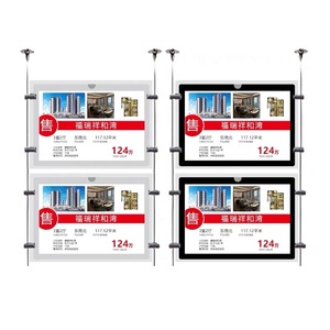 A3 A4 LED lumineuse magnétique acrylique boîte à lumière <span class=keywords><strong>agence</strong></span> immobilière fenêtre suspendus informations affichage signe - Product Image 4