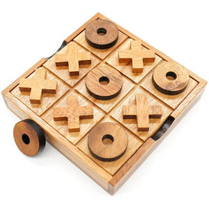 Rompecabezas de rompecabezas para adultos y niños con tema de amor, Decoración de mesa de centro de Tic Tac Toe de madera pulida personalizada única al por mayor - Product Image 6