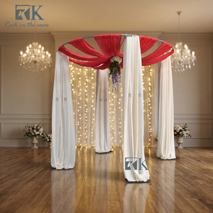 Round Pipe Drape <b>Stand</b> Aluminum Adjustable Uprights Wedding Pipe <b>Stand</b> - Product Image 1