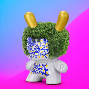 Chia Pet Dunny <span class=keywords><strong>Fajalauza</strong></span> blanco exclusivo hecho a mano minimalista hogar jardín verde planta colgante para Centro Comercial flor Artificial - Product Image 2