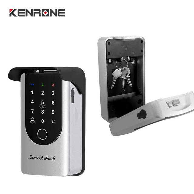 KENRONE Digitals Electronic Waterproof Password Wall Mount Key Storage Secret Lock Safe Box for Car Key