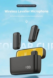 K6 Live Noise Cancelling Dual Wireless Clip Lavalier Recording 2.4Ghz Microphone Bee <span class=keywords><strong>Lavier</strong></span> Microphone pour Smartphone USB Type-c - Product Image 3