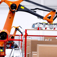 Robot industriel KUKA KR420 R3080 à 6 axes, charge utile élevée, 420 kg, portée de 3076 mm, IP65, pour la manutention et la palettisation