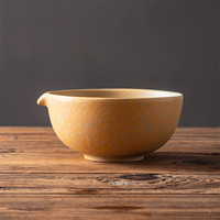 Harmony Bol à matcha en céramique japonaise avec poignée et fouet Ensemble de tasses pour la préparation du thé avec brosse de lavage Accessoires pour le café et le thé