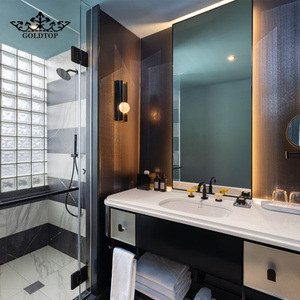 Losas Grandes de Mármol Negro Marquina Chino Pulido Moderno Goldtop, Baldosas de Piedra Natural de Lujo para Pisos - Product Image 3