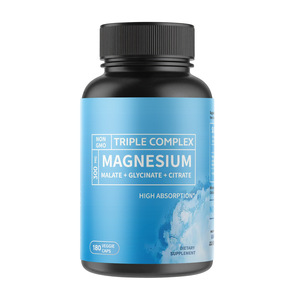 Triple Complex High Absorption Vegan Capsules Muscle Comfort Heart <b>Wellness</b> and Normal Neural Function Gentle and Highly - Product Image 1