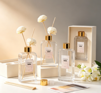 Vente en gros de flacons diffuseurs de parfum en verre de 200 ml pour hôtel et maison, flacon d'huile essentielle pour aromathérapie, flacon en verre avec boîte