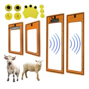 Lector de etiquetas de oreja de antena ISO11784/5 HDX FDXB ganado de largo alcance Panel grande RFID cerdo ganado <span class=keywords><strong>vaca</strong></span> granja cría lechera caminar pasado - Product Image 1