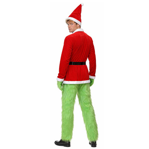 <span class=keywords><strong>Disfraz</strong></span> de <span class=keywords><strong>Grinch</strong></span> Navideño, <span class=keywords><strong>Disfraz</strong></span> de Papá Noel <span class=keywords><strong>para</strong></span> Adultos, Monstruo de Pelo Verde, Ropa de Cosplay con Cinturón y Sombrero, Disfraces <span class=keywords><strong>para</strong></span> Escenario - Product Image 3