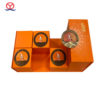 Emballage de boîte à gâteau de lune de couvercle magnétique de papier de carton de conception personnalisée, boîtes d'emballage de baklava