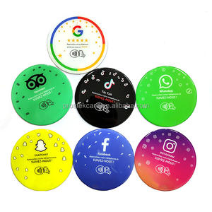 Venta caliente de alta calidad <span class=keywords><strong>Google</strong></span> Nfc epoxi placa redonda Placa de menú <span class=keywords><strong>Google</strong></span> Review Stand Display Card - Product Image 3