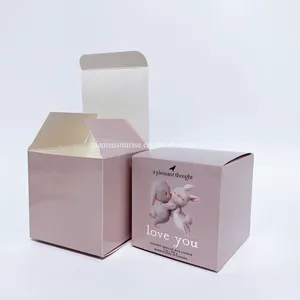 Caixa De Presente Personalizada Vela Velas Biodegradáveis Com Caixa De Soja Orgânica Personalizar Atacado Caixa De Vela De Cera De Flores