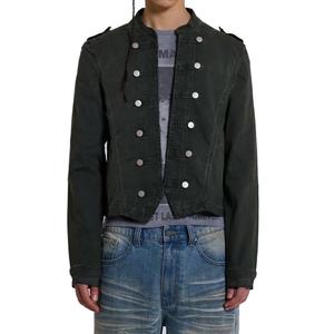 Custom Logo Winter Design <b>Mens</b> Streetwear Outerwear Buttons Canvas Cotton Twill Vintage Wash Work <b>Slim</b> <b>Fit</b> <b>Jacket</b> <b>Men</b> - Product Image 1