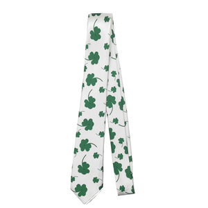 Corbata <span class=keywords><strong>de</strong></span> Nailon con Diseño <span class=keywords><strong>de</strong></span> Trébol Verde para el Día <span class=keywords><strong>de</strong></span> <span class=keywords><strong>San</strong></span> <span class=keywords><strong>Patricio</strong></span>, Ideal para Festivales Irlandeses, Bodas y Fiestas - Product Image 2