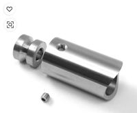 Happyjack Raccord rotatif pour main courante d'escalier en acier inoxydable 304, connecteur en T rotatif direct, bride murale, pour la fabrication de meubles