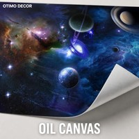 Peinture murale personnalisée Galaxie sur toile, Nébuleuse Nuit Étoilée, Papier peint mural sur mesure, Décoration murale pour Chambre, Chambre d'enfants, Hôtel