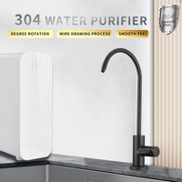 Robinet de cuisine numérique, pour la purification de l'eau, filtre à boire, noir, accessoires de poignée de robinet, cuisine moderne SUS304