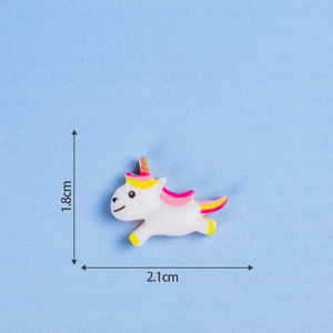 Breloques plates en résine <span class=keywords><strong>Licorne</strong></span> Arc-en-ciel Kawaii pour bijoux DIY, pinces à cheveux, fournitures pour slime, décoration de coques de téléphone - Product Image 5