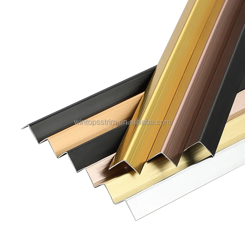 Win Top Aluminum Tile Trim For Wall Edges Decoration L Shaped Tile Trim Edging Corner Trim For Wall Floor Decoration