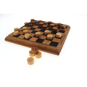 Trung Quốc Nhà Máy Trực Tiếp Bán Tre Nhỏ <span class=keywords><strong>Checkers</strong></span> Chess Set Board Trò Chơi Bán Buôn - Product Image 4