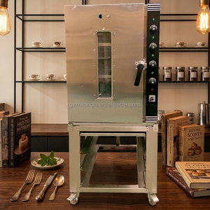 Forni Elettrici Commerciali a Vapore per Cottura su <span class=keywords><strong>Pietra</strong></span>, a 3 Piani e 3 Teglie, per Pane a Lievitazione Naturale/Pane in Cassetta, per Cottura Rapida di Prodotti Fatti in Casa - Product Image 4