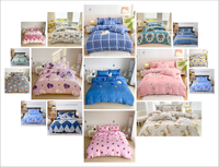 Parure de lit florale en polyester doux, ensemble de housse de couette à motifs floraux variés, draps et taies d'oreiller doux pour la peau, fournitures textiles pour la maison