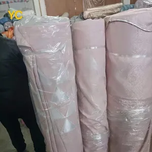 Cancel Order Black Silk Diamond Hemp Linen Blackout Fabric Made In China