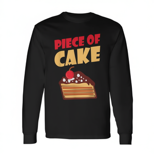 Maglietta a maniche lunghe con design a forma di torta e snack - Product Image 2