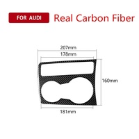 Autocollant de voiture en fibre de carbone véritable, garniture de panneau de porte, accessoire décoratif intérieur pour Audi Q5 A4 B8 A5