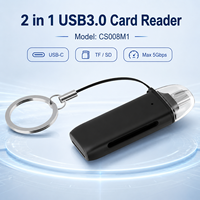 Lector de Tarjetas USB 3.0 2 en 1, SD TF Micro SD, 5Gbps de Alta Velocidad, Chip GL3231, Mini Lector Portátil para Laptop, PC y Cámara
