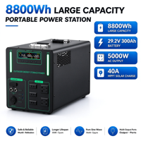 Centrale Électrique Portable OEM 5000W 8800Wh au Lithium Fer Phosphate, Générateur Solaire à Onde Sinusoïdale Pure pour Camping, VR, Maison et Urgences