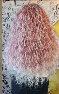 Perruque brésilienne <span class=keywords><strong>Jennifer</strong></span>, frontale, brun clair, densité 130 %, sans colle, longue, bouclée, ondulée, style afro, tresses cornrow, torsades, box braids - Product Image 5