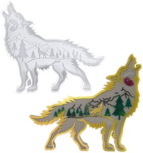 Stampo in Resina a Forma di <span class=keywords><strong>Lupo</strong></span>, Stampo in Silicone per Animali, per Colata di Resina Epossidica, Decorazione da Parete e Scrivania Fai-da-Te - Product Image 1