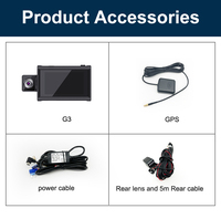 3 pouces android 10 4 + 32G 4g dashcam avec wifi gps et ADAS 4g live streaming 4g voiture caméra double objectif HD1080P record