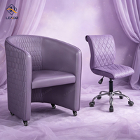 Chaise de Luxe Moderne pour Client de Salon de Manucure, Chaise Pivotante pour Client, Chaise d'Attente de Salon avec Logo