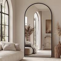 Miroir sur pied pleine longueur pour la maison, chambre de filles, miroir de maquillage haut de gamme, cadre baroque, biseauté, multi-usages, grand miroir sur pied