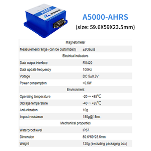 UAV 무인 항공기 용 전술 등급 통합 Mems 가속도계 자이로 스코프 자력계 고도 헤딩 센서 AHRS - Product Image 3