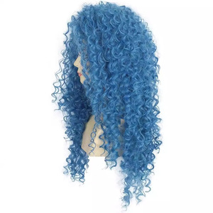 Peluca de cosplay <span class=keywords><strong>Jerry</strong></span> Curl azul para mujer, inspirada en <span class=keywords><strong>la</strong></span> <span class=keywords><strong>película</strong></span> Descendants 4 Starlight Inheritance, hecha a máquina, para uso diario. - Product Image 3
