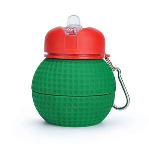 Unisex <b>Collapsible</b> Silicone <b>Water</b> <b>Bottle</b> Sports Golf Shaped BPA Free Straw Type Flowing Running Camping Outdoor Drinking - Product Image 2